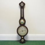 A 19th century mahogany cased wheel barometer,