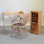 An antique pine washstand, 83cm,