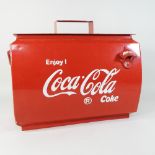 A reproduction painted metal advertising cool box,