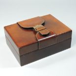 A Rolex brown leather cigar box,