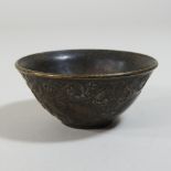 A small Chinese bronze bowl,