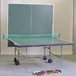 A folding table tennis table,