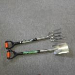 A new garden fork and spade set