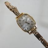 A Tissot ladies 9 carat gold cocktail watch