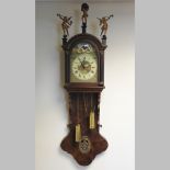 A Dutch tail clock, with a painted dial,