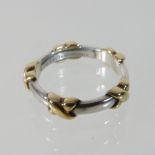 A Tiffany & Co 18 carat gold and silver ring,