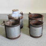 A milk churn, 50cm high,