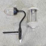 An exterior wall light, 37cm tall, together with another,