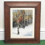 Arthur Evoy, 1924-2006, winter forest, signed, watercolour,