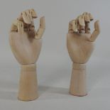 A pair of artist model wood hands,