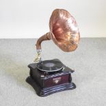 A reproduction wind up gramophone,