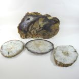 A cross section of natural hardstone, 60 x 40cm,