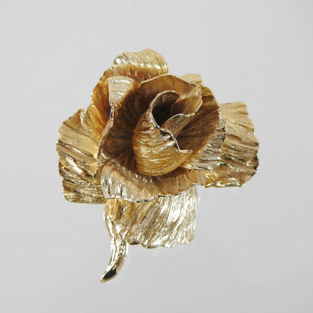 A 1960's Christian Dior gilt floral brooch, - Image 4 of 4