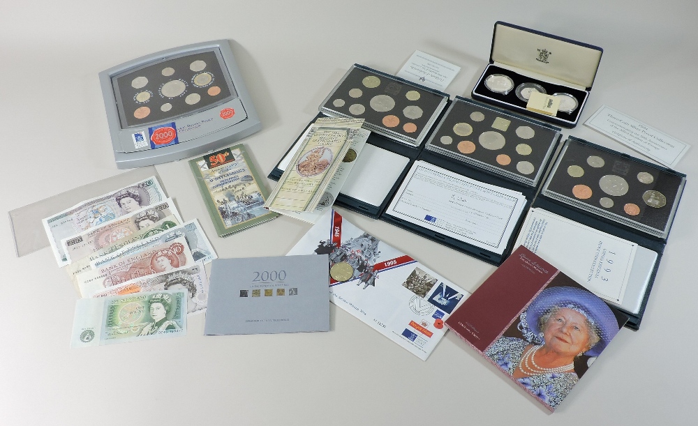 A Royal Mint three-coin silver proof collection, - Image 3 of 6