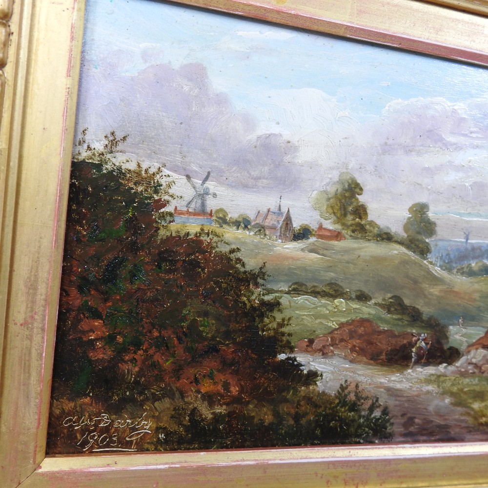 Alfred W Darby, (early 20th century), heathland landscape, signed and dated 1903, oil on canvas, - Image 5 of 7