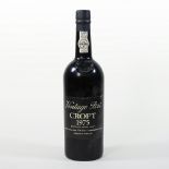 A bottle of 1975 vintage Croft port,