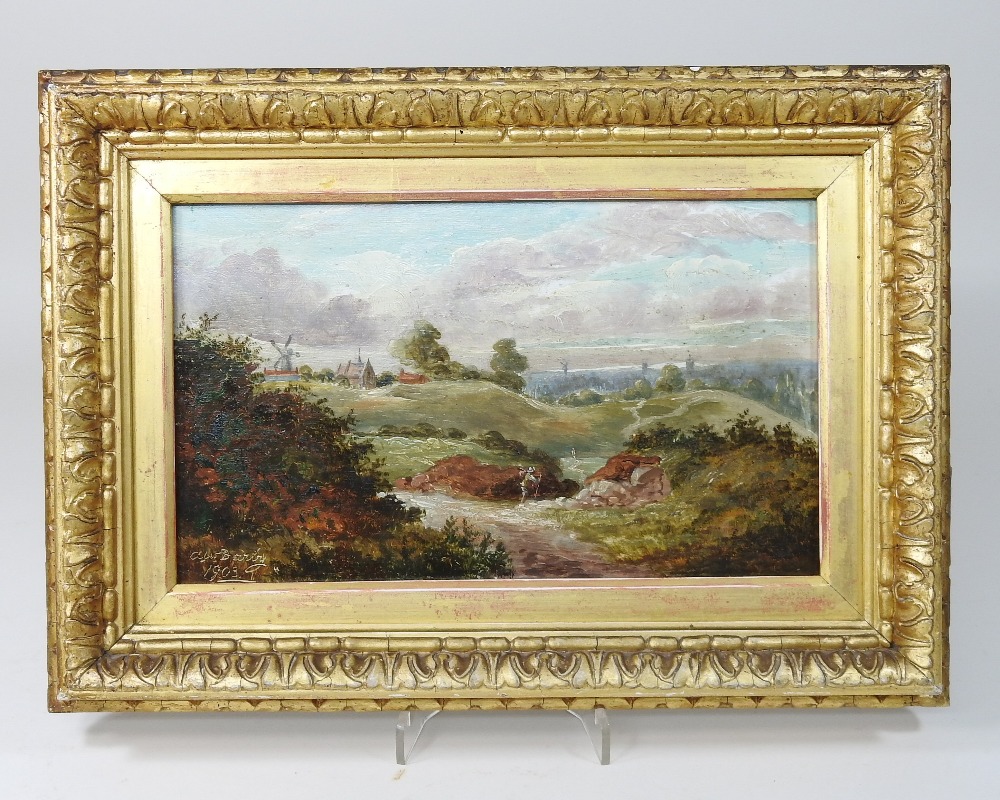 Alfred W Darby, (early 20th century), heathland landscape, signed and dated 1903, oil on canvas, - Image 2 of 7