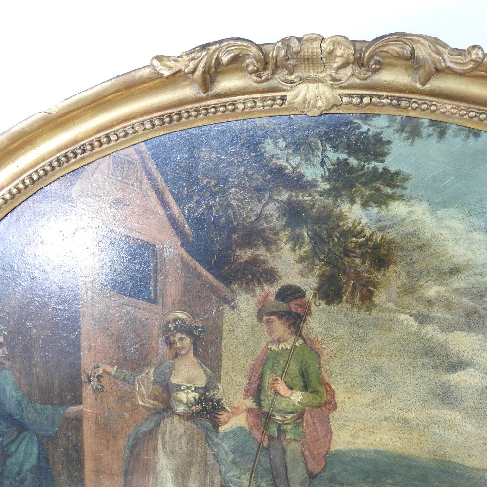 Continental School, (18th century), wedding scene, oil on panel, - Image 5 of 7