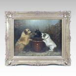 Edward Armfield, (1817-1896), terriers, oil on board,