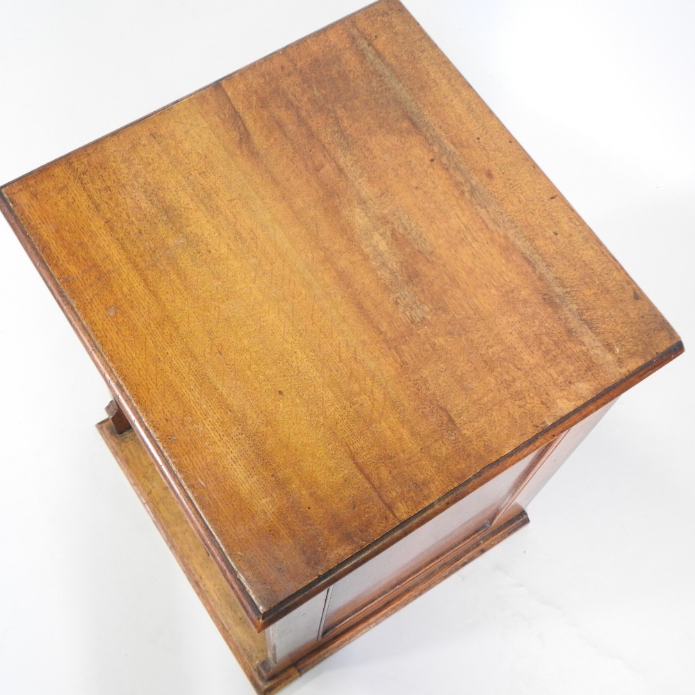 An early 20th century light oak filing cabinet, - Image 7 of 8