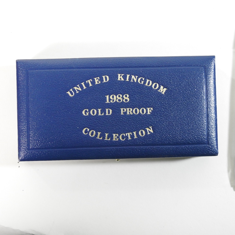 An Elizabeth II United Kingdom gold proof three coin set, dated 1988, - Image 6 of 6