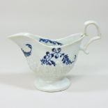An 18th century Pennington's Liverpool blue and white porcelain sauce boat, circa 1780,