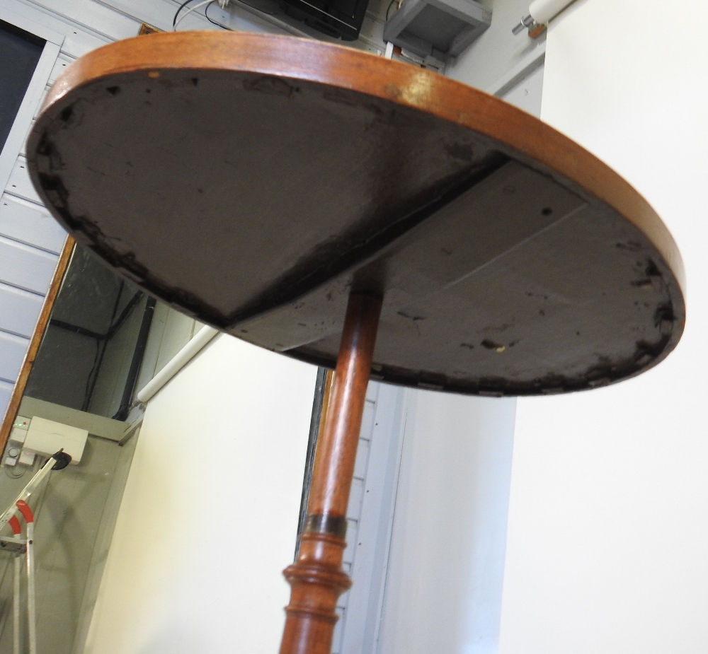 A Victorian mahogany occasional table, with a circular inset tapestry top, on a tripod base, - Image 2 of 4