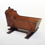 A fruitwood child's cradle, 100cm,