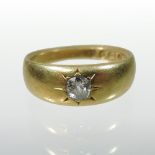 An 18 carat gold single stone diamond ring