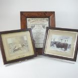 + A 19th century photograph, 'Mr Mason's prize bullock, Mr Boardman's sale 1898',