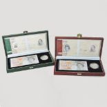A Royal Mint and Bank of England ten pound banknote and silver crown set, HM0001882,