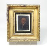 American School, (19th century), a miniature portrait of George Washington, oil on panel,