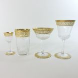 A suite of St Louis cut crystal drinking glasses,