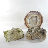 A cross section of hardstone, 40 x 37cm,