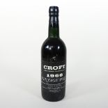 A bottle of 1966 Croft vintage port