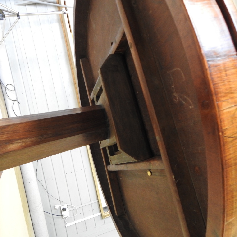 A George III rosewood and inlaid breakfast table, with a hinged circular top, - Image 9 of 9