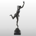 A bronze figure of Mercury,