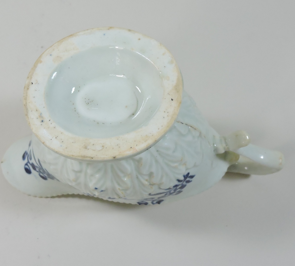 An 18th century Pennington's Liverpool blue and white porcelain sauce boat, circa 1780, - Image 8 of 8
