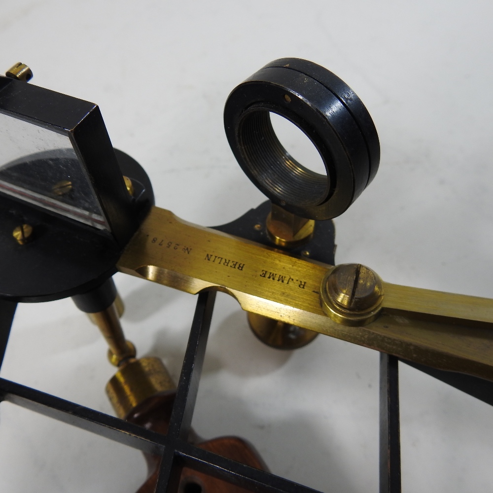 An early 20th century German brass sextant, by R. - Image 5 of 6