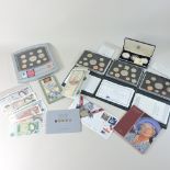 A Royal Mint three-coin silver proof collection,