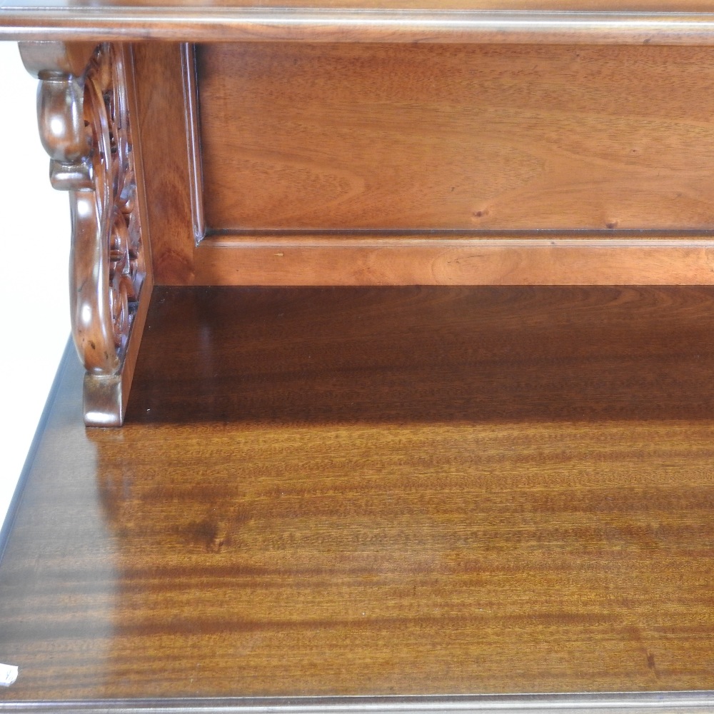 A Victorian style mahogany chiffonier, with a carved gallery back, - Image 7 of 8