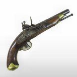 An 18th century flintlock pistol, the engraved lock plate signed Blakemore,
