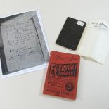 + A 19th century Suffolk horseman's secret notebook, containing approx 70 hand written cures,