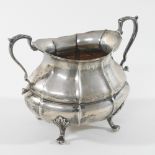 An early 20th century silver twin handled sugar bowl, Sheffield 1915,