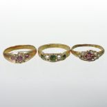 An early 20th century 18 carat gold ladies dress ring,
