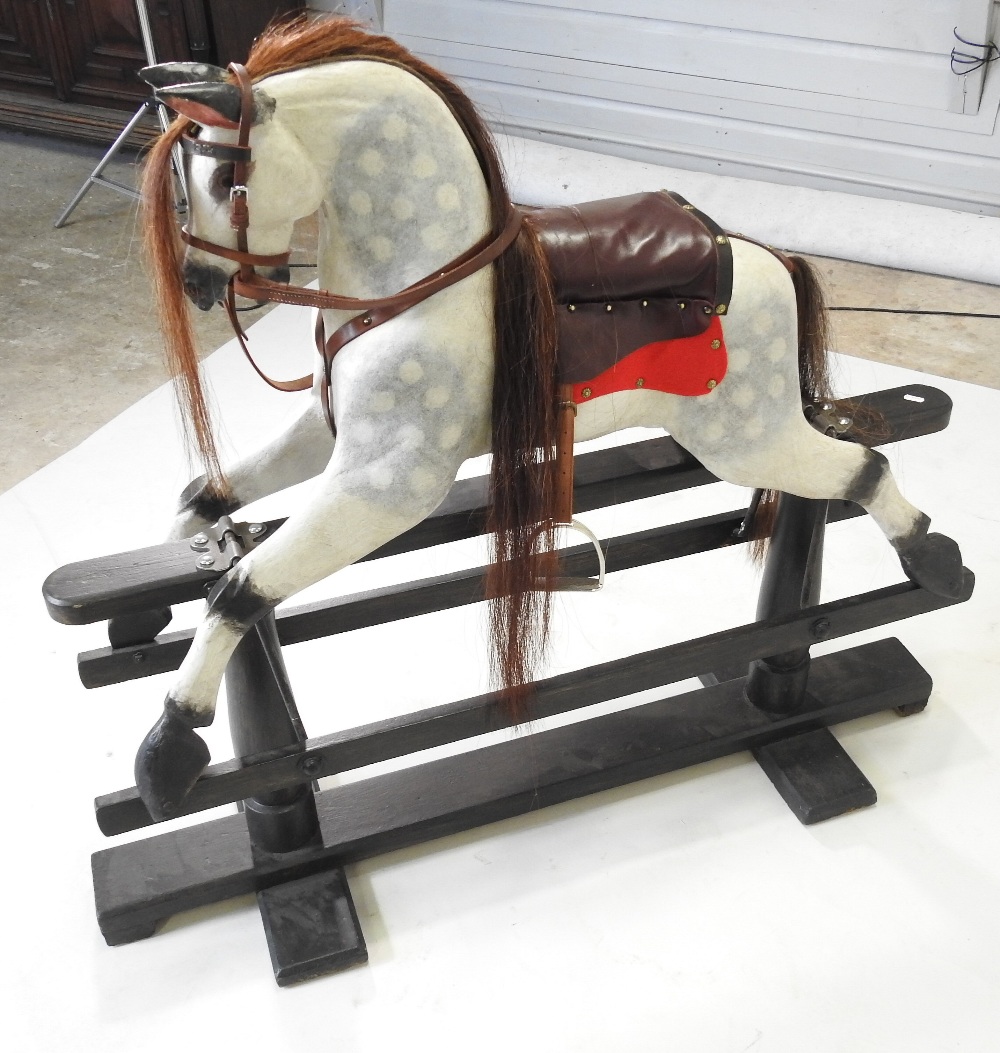 A mid 20th century Patterson Edwards 'Leeway' rocking horse, on stand, - Image 4 of 5