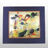 Matt Lamb, (1932-2012), abstract, signed and dated -8, mixed media, 39 x 45cm,