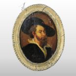 Continental School, (18th century), head and shoulders portrait of a gentleman with a beard,