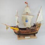A scratch built model of the ship Santa Maria,