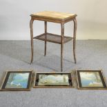 A French style marble top side table, 54cm,